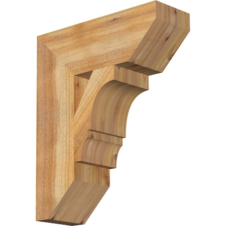 Balboa Slat Rough Sawn Bracket, Western Red Cedar, 6"W x 18"D x 22"H